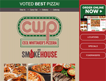 Tablet Screenshot of cecilwhittakerspizza.com